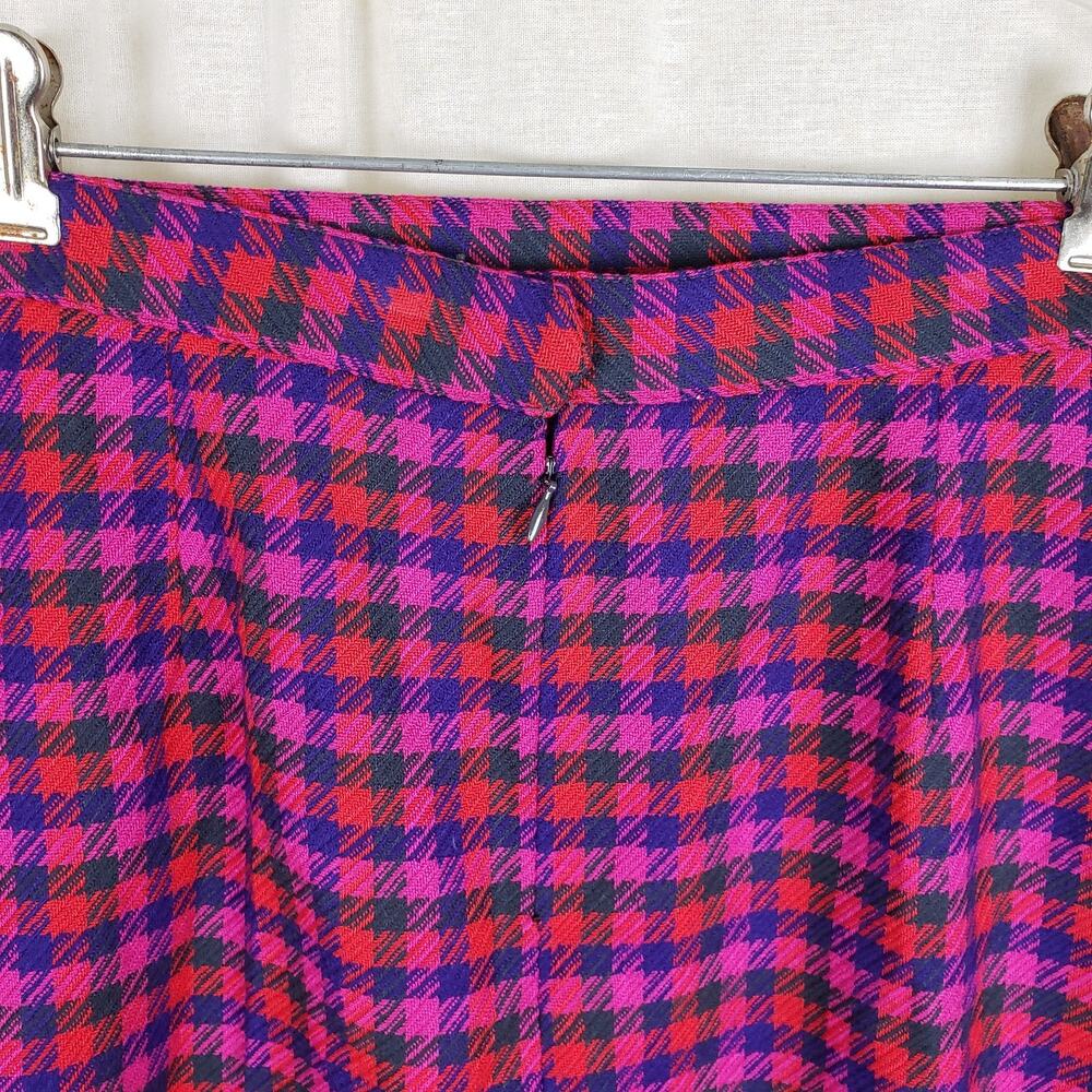 Vtg Evan Picone Houndstooth Wool Plaid Blazer Jacket Skirt Suit Set Womens sz 16 - Picture 9 of 14